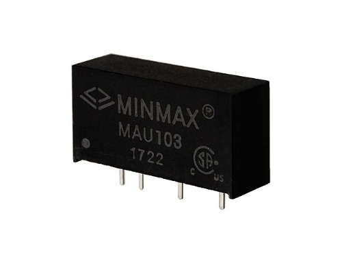 [M-12176]1W급 절연형 DC-DC 컨버터 9V110mA MAU103 - Minmax Technology Co., Ltd.