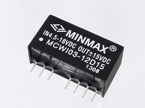 [M-06530]3W급 절연형 DC-DC 컨버터(±15V±100mA) MCWI03-12D15 - Minmax Technology Co., Ltd.
