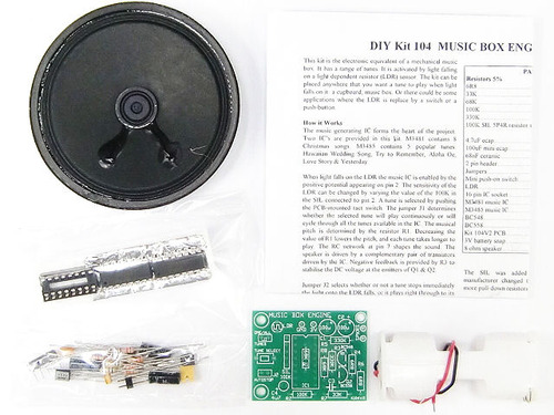 [K-03187]전자 오르골 키트 kit104 MUSIC BOX ENGINE