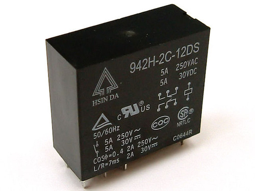 [P-01213]12V 소형 파워 릴레이 접점 용량 5A 2 회로 C 접점 942H-2C-12DS