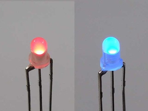 [I-06440]2 색 LED 빨강 파랑 3mm 유백색 몸 OSRBMC3132A (10 개입)