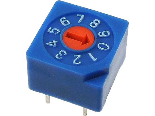 [P-06574]DIP 로터리 스위치 (10 단계) 파랑